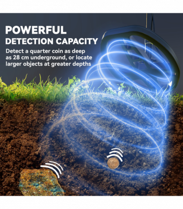 Outsunny Gold Metal Detector with DSP Chip and 5 Professional Modes