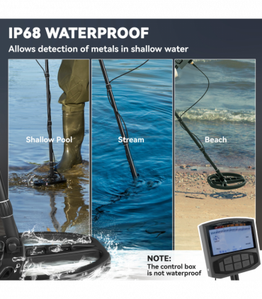 Outsunny Gold Metal Detector with DSP Chip and 5 Professional Modes