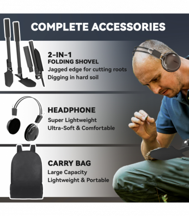 Outsunny Gold Metal Detector with DSP Chip and 5 Professional Modes