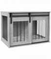PawHut Dog Crate Furniture with Removable Cushion, for Medium Dogs - Grey