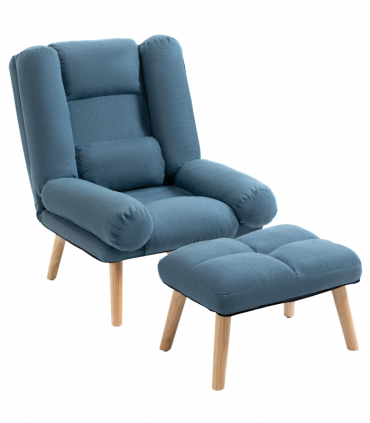 Recliner with Ottoman 3-Position Adjustable Reclining Lounger Sofa Chair