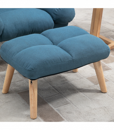 Recliner with Ottoman 3-Position Adjustable Reclining Lounger Sofa Chair