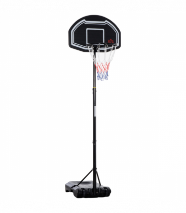 Adjustable Basketball Hoop Stand w/ Wheels and Weight Base 1.6-2.1m HOMCOM