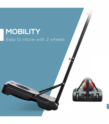 Adjustable Basketball Hoop Stand w/ Wheels and Weight Base 1.6-2.1m HOMCOM