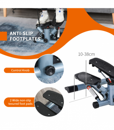 Mini Stepper Step Machine w/ Cushion Mat for Leg Arm Full Body Training HOMCOM