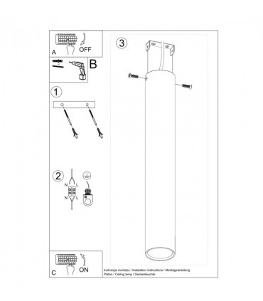 Ceiling lamp steel Lagos modern Design GU10