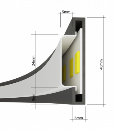 Chandelier steel Rio modern Design LED