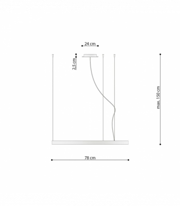 Chandelier steel Rio modern Design LED