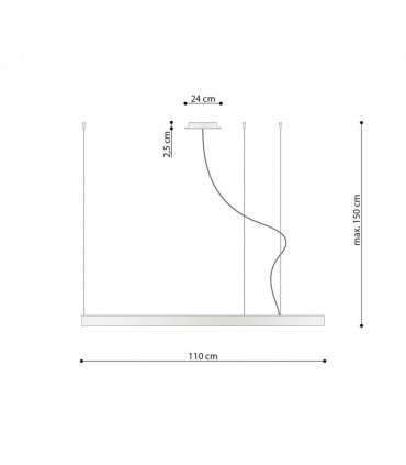 Chandelier steel Rio modern Design LED