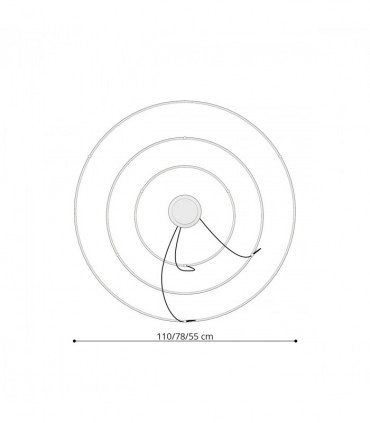 Chandelier aluminum Rio modern Design LED