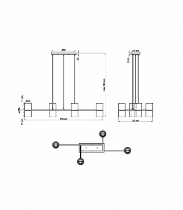 Pendant lamp Steel, aluminum Kukkia modern Design GU10/ES111