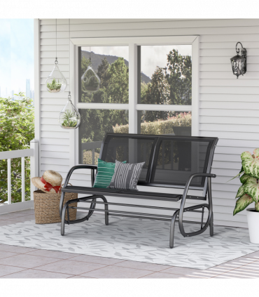 Outdoor Textilene Double Swing Bench