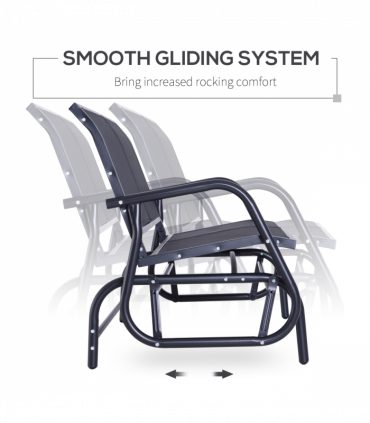 Outdoor Textilene Double Swing Bench