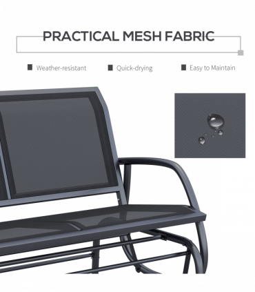 Outdoor Textilene Double Swing Bench