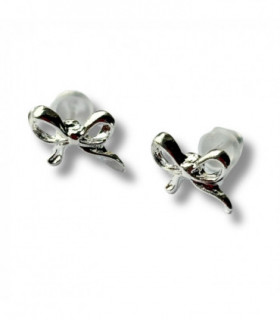 Bow Silver Stud Earrings