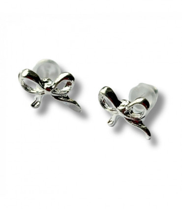 Bow Silver Stud Earrings