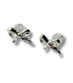 Bow Silver Stud Earrings