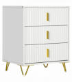 HOMCOM 3 Drawer Dresser, Chest of Drawers Storage Cabinet, White