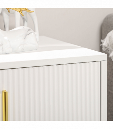 HOMCOM 3 Drawer Dresser, Chest of Drawers Storage Cabinet, White