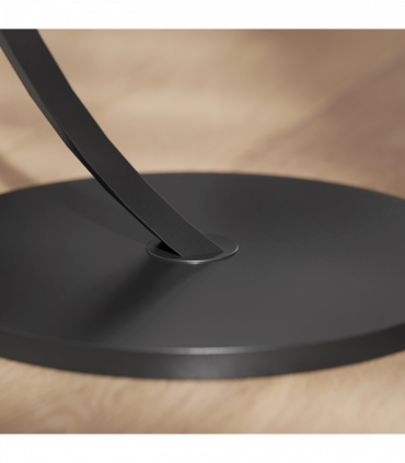 HOMCOM C Shaped Side Table, Round Bedside Table w/ Marble Effect Top, White