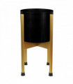 Medium Gold Stand with Black Metal Planter 38.5cm x 18cm