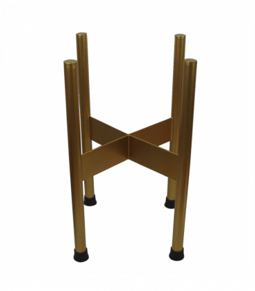 Medium Gold Stand with Iridescent Rainbow Metal Planter 38.5cm x 18cm