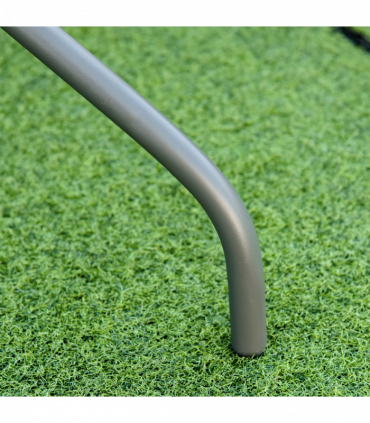 Metal Garden Table Carbon Garden Dining Table Outdoor Glass, Umbrella Hole