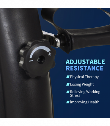 Mini Exercise Bike Portable Pedal Manual Machine Indoor Fitness Black HOMCOM