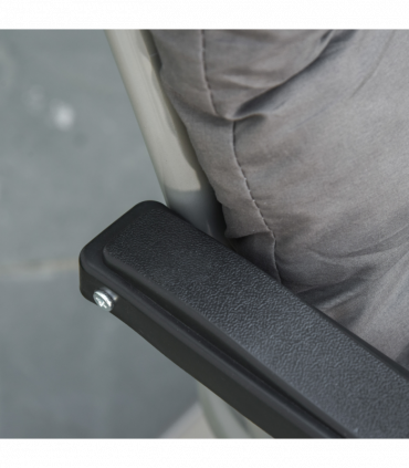 Outsunny 2 PCS Reclining Zero Gravity Chair Folding Lounger Cushion Dark Grey