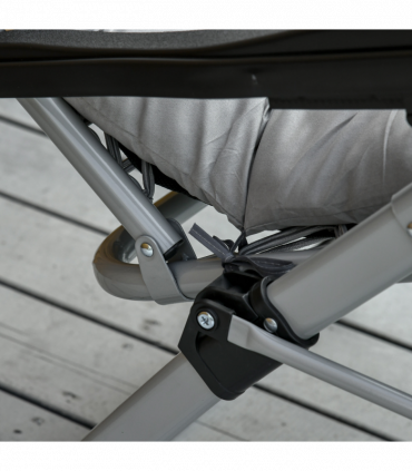 Outsunny 2 PCS Reclining Zero Gravity Chair Folding Lounger Cushion Light Grey