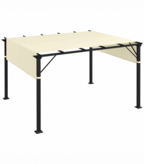 Outsunny 2Pcs Pergola Replacement Canopy, 4.9 x 1.2m, UV Protection, White