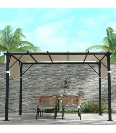 Outsunny 2Pcs Pergola Replacement Canopy, 4.9 x 1.2m, UV Protection, White