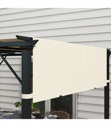 Outsunny 2Pcs Pergola Replacement Canopy, 4.9 x 1.2m, UV Protection, White