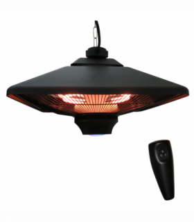 Outsunny 2kw Electric Heater LED Halogen Heating Hanging Light Outdoor Remote