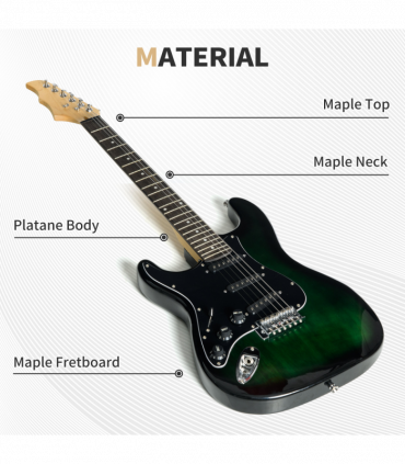 SPORTNOW 6 String Electric Guitar with 15W Amp Digital Tuner Picks Case Bag