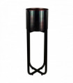 Tall Black Stand with Iridescent Rainbow Metal Planter 62cm x 18cm