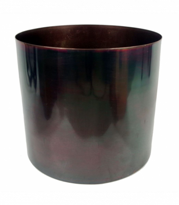 Tall Gold Stand with Iridescent Rainbow Metal Planter 62cm x 18cm