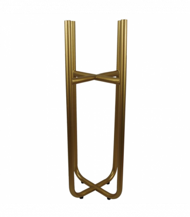 Tall Gold Stand with Iridescent Rainbow Metal Planter 62cm x 18cm