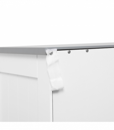 kleankin Freestanding Bathroom Cabinet with 2 Drawers 2 Doors Adjustable Shelf