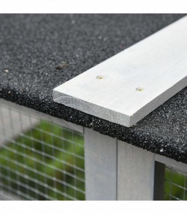 PawHut Wooden Cat House with Platforms, Cat Cage for Multiple Kittens