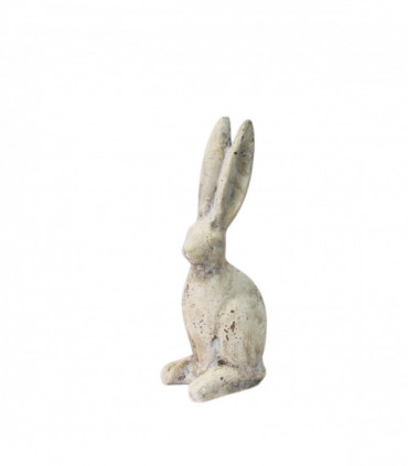 26CM CREAM CEMENT RABBIT