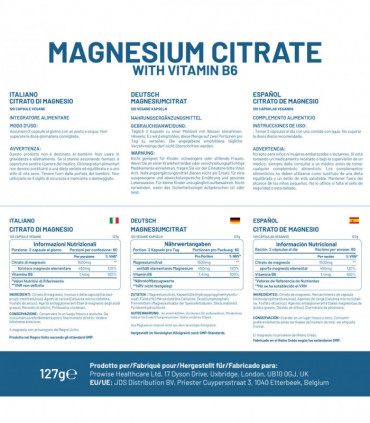 Magnesium Citrate Capsules 1500mg with Vitamin B6