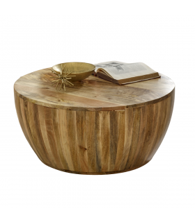 Surrey Solid Wood Drum Coffee Table