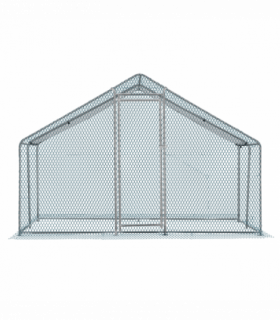 10 x 10 ft Large Metal Chicken Coop, Walk-in Poultry Cage Chicken Hen Run House with Waterproof Cover, Rabbits Cats Dogs Farm Pen for Outdoor Backyard Farm Garden