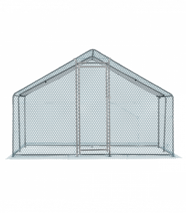 10 x 10 ft Large Metal Chicken Coop, Walk-in Poultry Cage Chicken Hen Run House with Waterproof Cover, Rabbits Cats Dogs Farm Pen for Outdoor Backyard Farm Garden