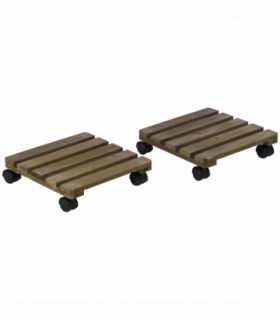 2 Pack Plant Stand with Wheels, Flowerpot Holder