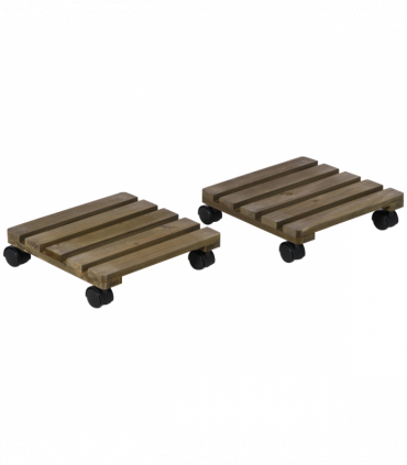 2 Pack Plant Stand with Wheels, Flowerpot Holder