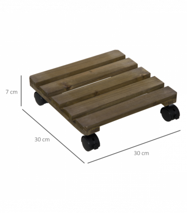 2 Pack Plant Stand with Wheels, Flowerpot Holder