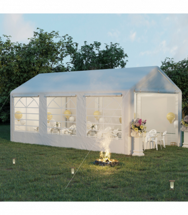 20 x 10  Car Tent Outdoor Car Canopy Shelter Water-Resistant Sidewall White