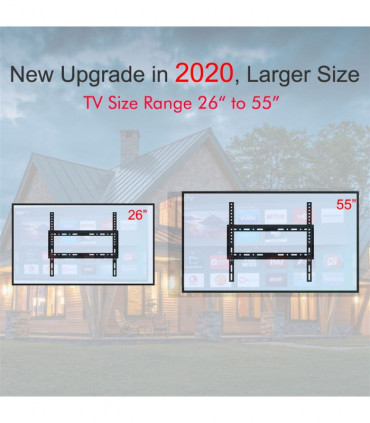 26-55" Wall Mount Bracket TV Mount TMW4040 with Sprit Bubble